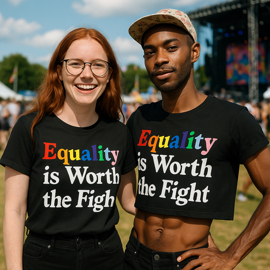 Equality is Worth The Fight OG - Black Crop Pride Shirt