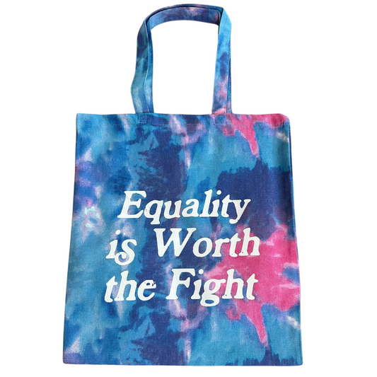Trans Pride Tie-Dye Tote Bag